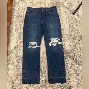Levi’s 501 Distressed Blue Jeans
